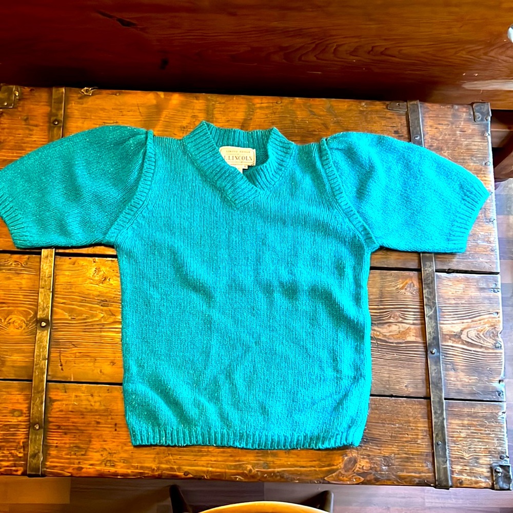 J. Lincoln teal blue sweater - small